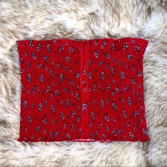 3/$15 Red Flower Tube Top🌹 - Picture 1 of 5